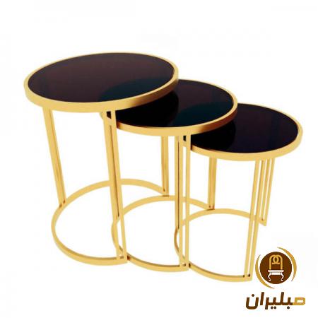 مشخصات میز عسلی پایه فلزی سه تایی