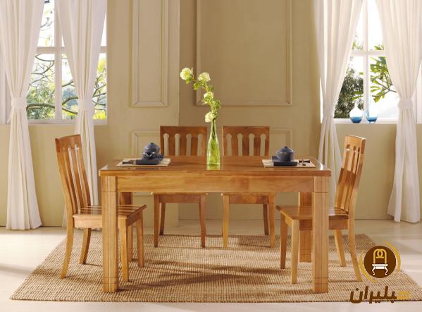 لیست قیمت میز ناهار خوری کم جا با جنس چوب راش اصل و رنگبندی متنوع